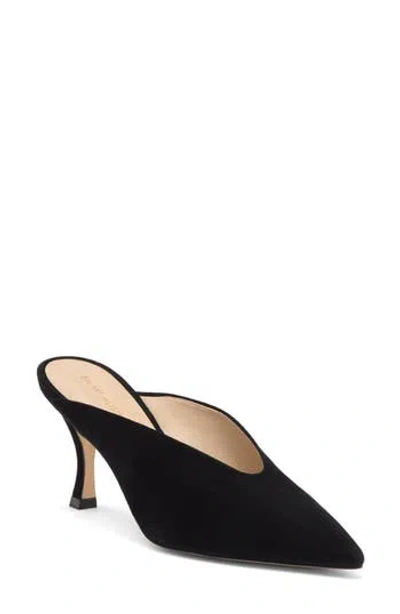 Stuart Weitzman Lula Pointed Toe Pump In Black/black