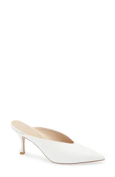 Stuart Weitzman Lula Pointed Toe Pump In White.