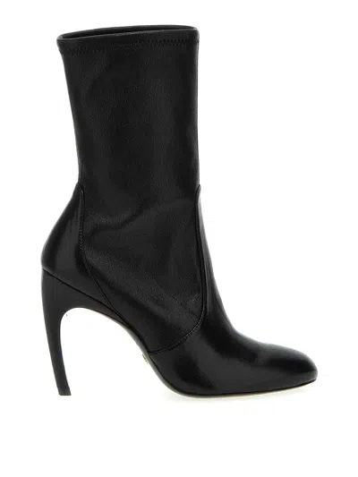 Stuart Weitzman Woman Ankle Boots Black Size 7.5 Leather