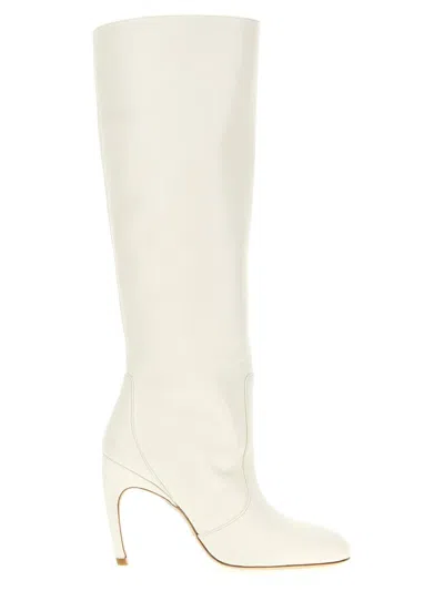 Stuart Weitzman Lux Curl Boots In White