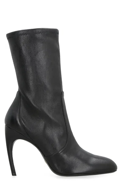 STUART WEITZMAN LUXECURVE LEATHER ANKLE BOOTS FOR WOMEN