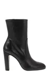 STUART WEITZMAN LUXURIOUS BLACK LEATHER ANKLE BOOT FOR WOMEN