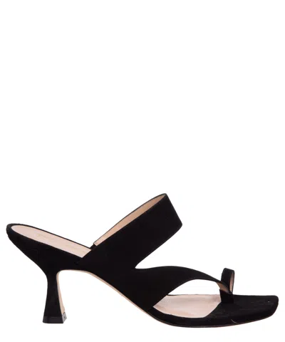 Stuart Weitzman Lyla Heeled Sandals In Black