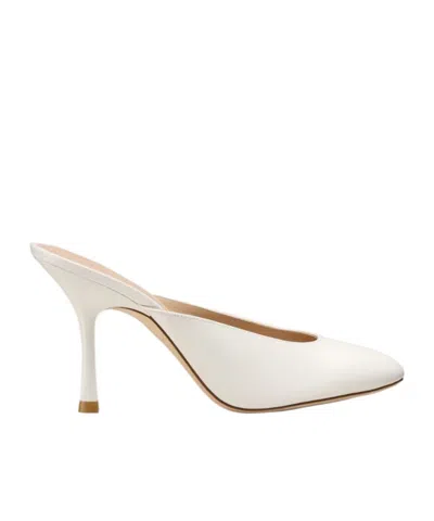 Stuart Weitzman Madison Mule 85 In White