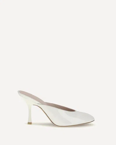 Stuart Weitzman Madison Mules In White