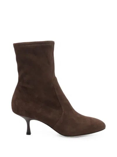 Stuart Weitzman Madison Suede Ankle Boots In Animal Print