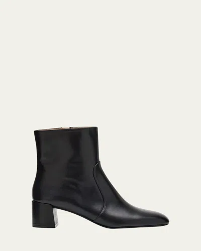STUART WEITZMAN MAEVE LEATHER ZIP BOOTIES