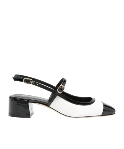 Stuart Weitzman Maeve Mary Jane Slingback In White