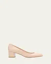 Stuart Weitzman Maeve Patent Block-heel Pumps
