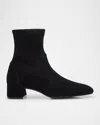 Stuart Weitzman Maeve Suede Booties In Animal Print
