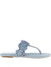 Stuart Weitzman Slide Sandals "tresse Magnolia" In Purple