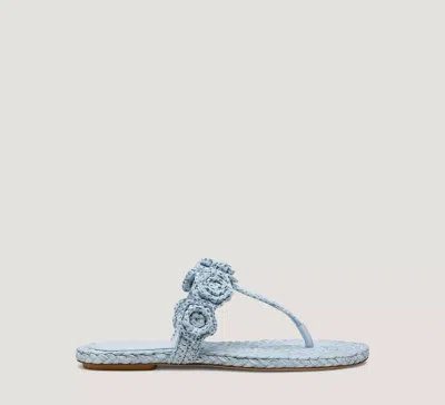 Stuart Weitzman Magnolia T-strap Slide In Blue