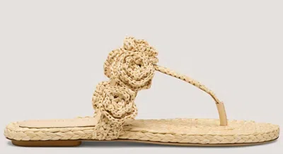Stuart Weitzman Magnolia T-strap Slide In Natural In White