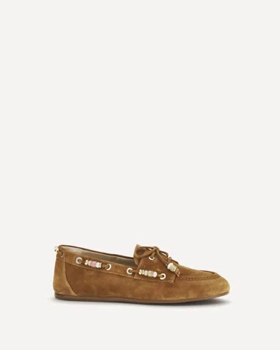 Stuart Weitzman Majorca Tinsley Loafers In Brown