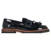 Stuart Weitzman Manila Loafers In Navy Blue Patent Leather In Blue
