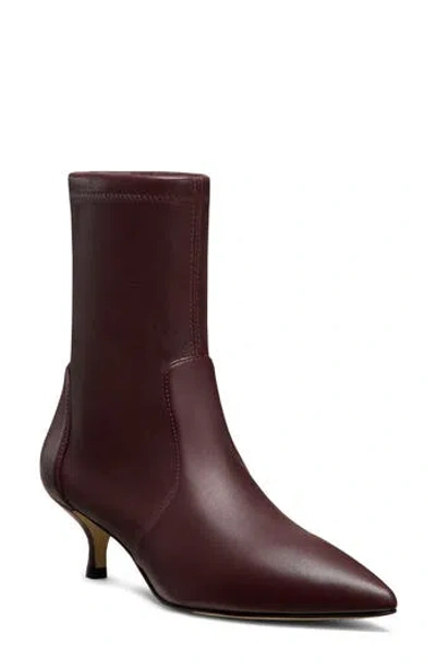 Stuart Weitzman Mara 50 Kitten Heel Bootie In Burgundy