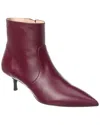 Stuart Weitzman Women's Mara Leather Kitten Ankle Boots In Brown