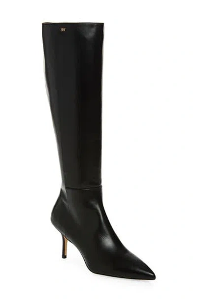 Stuart Weitzman Mara 75 Knee High Bootie In Black