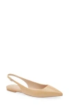 Stuart Weitzman Mara Pointed Toe Slingback Flat In Ginger