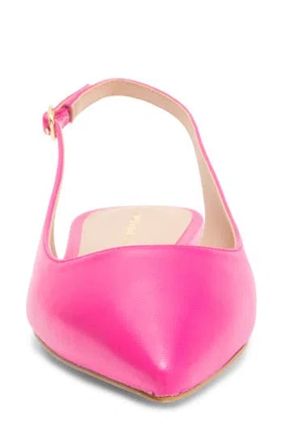 Stuart Weitzman Mara Pointed Toe Slingback Flat In Peonia