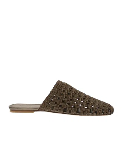 Stuart Weitzman 'marina' Flat Mule In Brown