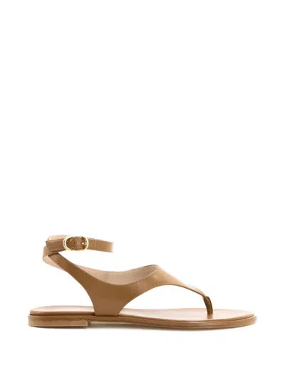 Stuart Weitzman Marley Ankle-strap Sandals In Brown