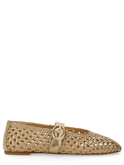 Stuart Weitzman Mary Jane Dancer Thea In Gold