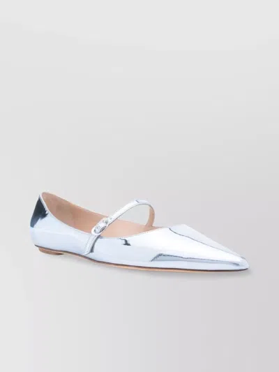 Stuart Weitzman Mary Jane Flat Metallic Finish