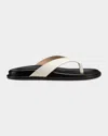 Stuart Weitzman Mary Kate Leather Thong Sandals In Blue