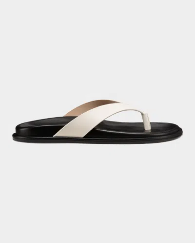 Stuart Weitzman Mary Kate Leather Thong Sandals In Blue