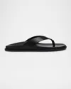 Stuart Weitzman Leather Thong Sandals Open Toe Flat In Black