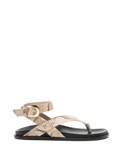 Stuart Weitzman Marykate Snakeskin-effect Sandals In Animal Print