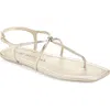 Stuart Weitzman Matilda Metallic Sandal In Light Gold Liquid Metallic