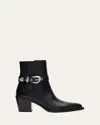 STUART WEITZMAN MAVEN LEATHER WESTERN BOOTIES