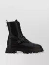 Stuart Weitzman Maverick Bedford Moto 45mm Boots In Black