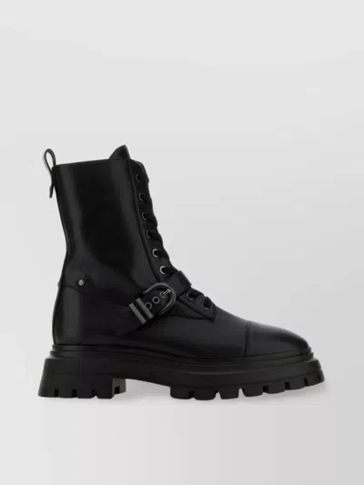 STUART WEITZMAN MAVERICK BEDFORD LEATHER ANKLE BOOTS