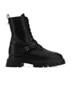 Stuart Weitzman Maverick Bedford Moto 45mm Boots In Black