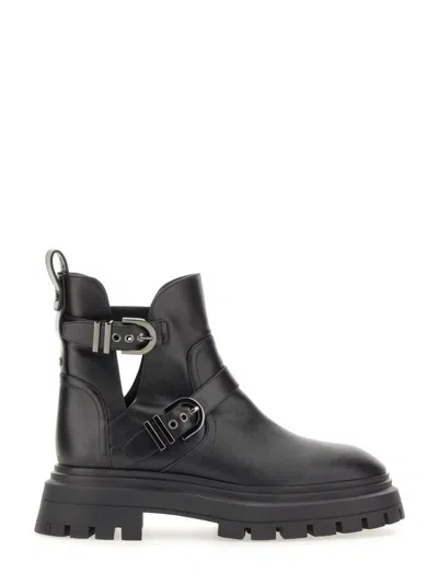 Stuart Weitzman The Maverick Bedford Moto Bootie In Black