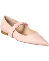 Stuart Weitzman Maxine Leather Ballet Flat In Pink