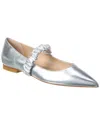 Stuart Weitzman Maxine Ballet Flat In Silver
