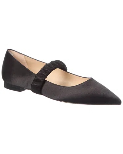 Stuart Weitzman Maxine Satin Ballet Flat In Black