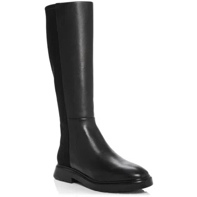 Pre-owned Stuart Weitzman Mckenzee Ttk Black Leather Pull On Knee-high Boots - Msrp: $750