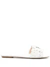 Stuart Weitzman Meadow Sandals In White