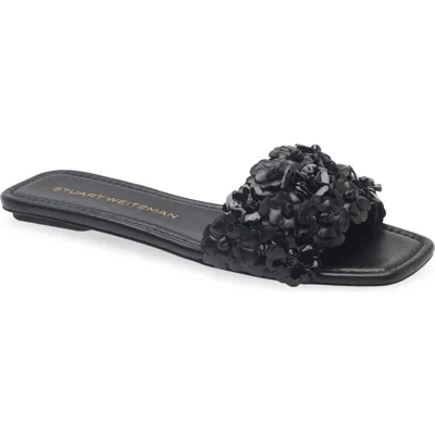 Stuart Weitzman Meadow Slide Sandal In Black