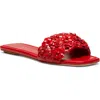 Stuart Weitzman Meadow Slide Sandal In Cherry