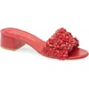 Stuart Weitzman Meadow Slide Sandal In Red