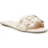 Stuart Weitzman Beige Slipper With Roses In Seashell