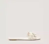 Stuart Weitzman Beige Slipper With Roses In Seashell