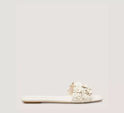 Stuart Weitzman Meadow Slide In White