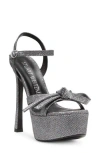 Stuart Weitzman Sw Mega Bow Platform Sandal High Heel Sandals In Gray